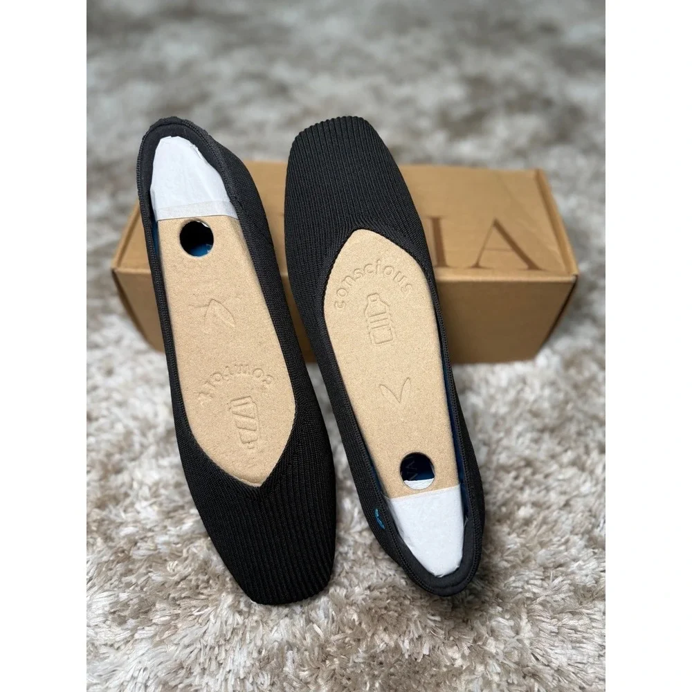 VIVAIA Lightweight Square-Toe‎ V-Cut Flats (Margot Walker) – EU 41 / US 9.5